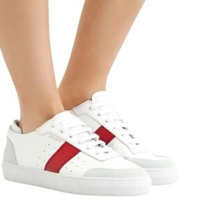 Axel Arigato Dunk Italian Leather & Suede Red Stripe Casual Sneakers Women’s 8.5